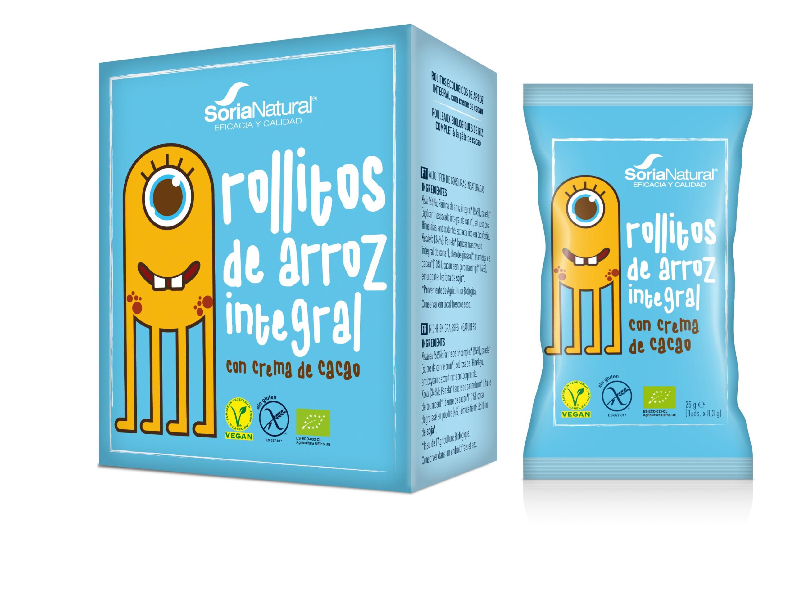 Rolitos Arroz Creme Avelã Bio 25gr Soria Natural