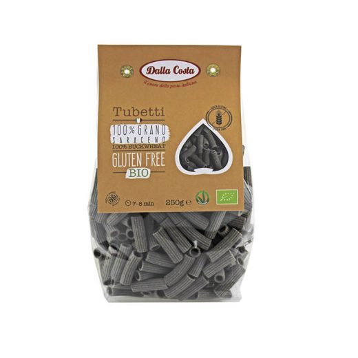 Massa Tubetti T.Sarraceno s/ glúten Bio 250gr Dalla Costa