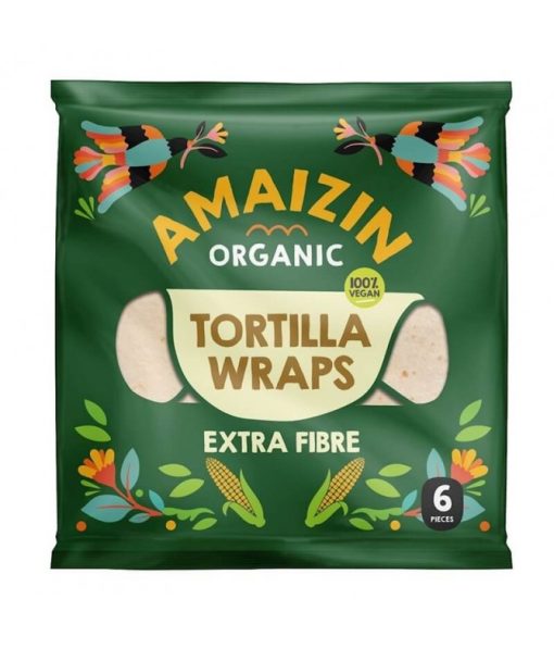Tortilha Wrap 6 Extra Fibra 240gr Amaizin