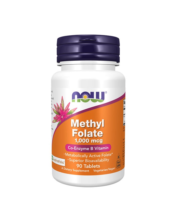Methyl Folate 1000mcg 90 comprimidos NOW