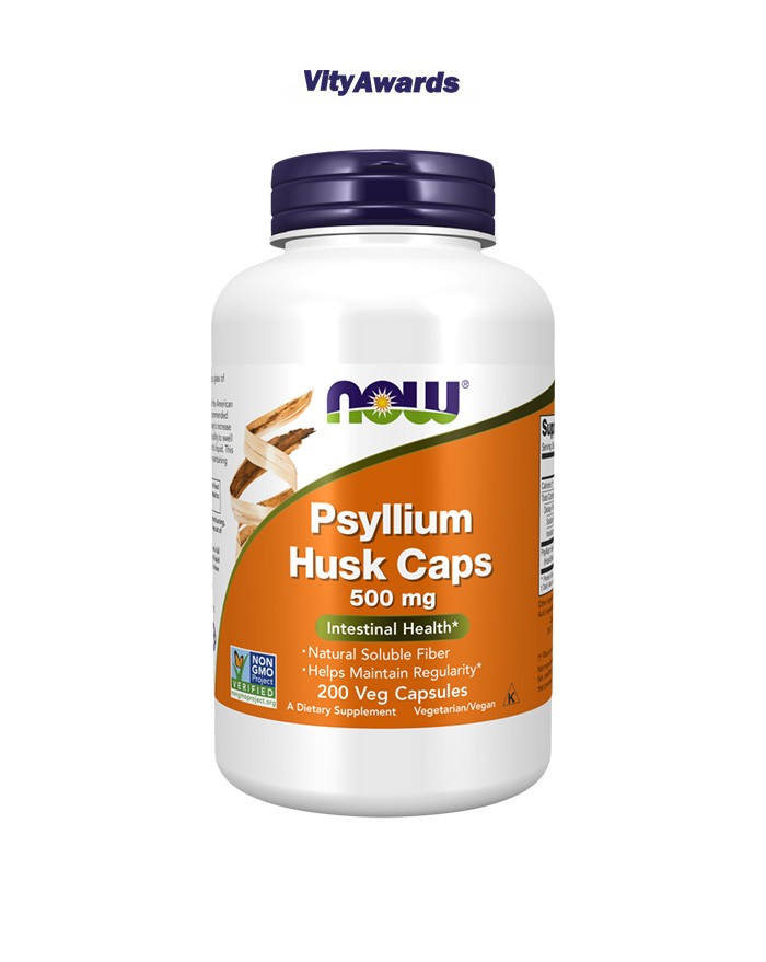 Psyllium Husk 500mg 200 cápsulas NOW