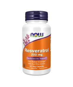 Natural Resveratrol 200mg 60 caps NOW