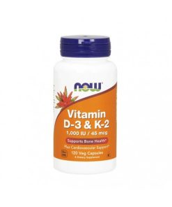 Vitamina D3 1000UI+Vit.K2 45mcg 120 caps NOW